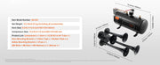 Charger l'image dans la visionneuse de galerie, Amocart Train Horns Kit 4 Trumpet Air Horn Kit 150dB Train Horns 12V Air Compressor with 3/6/10L Tank, for Pickup Trucks Train
