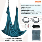 Amocart 5.5 Yards Aerial Yoga Hammock & Swing Nylon Fabric Full Rigging Hardware for Antigravity Yoga Fitness Bodybuilding