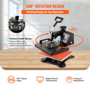 Bild in Galerie-Viewer laden, Amocart 12x10 In Dual Digital Heat Press Machine 650W Swing Away 360 Degree Rotation Transfer Sublimation Printing for T-Shirt
