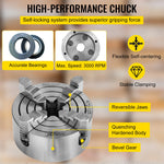 SucceBuy 4-Jaw Lathe Chuck K72-125 125 mm / K72-100 100 mm  Reversible Jaw Metal Lathe Chuck Turning Machine Accessories