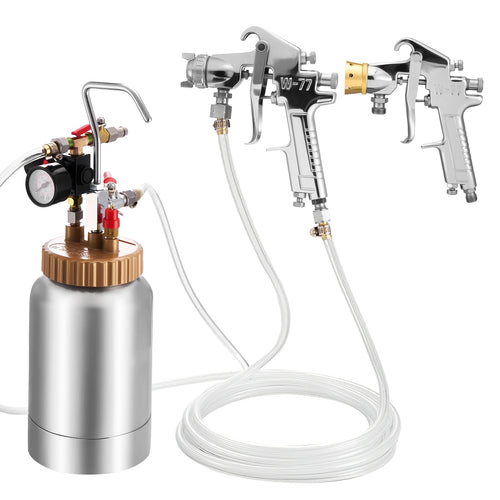 SucceBuy Spray Paint Pressure Pot Pressure Pot Paint Sprayer Spray Guns Central Pneumatic Sprays Gun for Furniture Car Fence