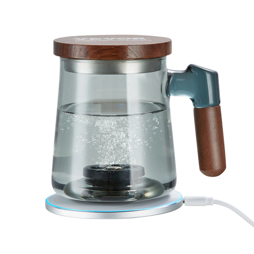 Amocart 400ML Hydrogen Water Cup Hydrogen Generator SPE Technology Hydrogen Water Ionizer Machine with Wireless Charging Base