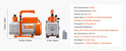 Charger l'image dans la visionneuse de galerie, Amocart Vacuum Pump &amp; Oil Bottle 3.5CFM/4CFM/5CFM 1-Stage or 6CFM 9CFM 2-Stage, R134a R22 R410a Systems Conditioner Maintenance
