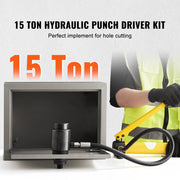 Bild in Galerie-Viewer laden, Amocart 15Ton Hydraulic Knockout Punch Driver Kit 1/2"-4" 10 Dies Carbon Steel Sheet Hole Opener Repair Tool Manuel Hole Digger
