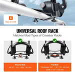 Amocart Kayak Roof Rack 2 Pairs J-Bar Soft Roof Rack Quick Folding Top Mount Tie Down Carrier for Surf Board Canoe Ski Board