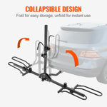 SucceBuy Hitch Mount Bike Rack 2-Bike Platform Style 80 LBS Max Capacity for 1.25-/2-inch Receiver Bike Carrier for Car