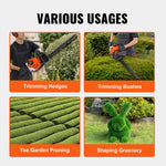 Amocart 23.2-inch 26CC 2 Cycle Gas Hedge Trimmer Gas Powered Handheld Hedge Trimmer 180° Adjustable for Trimming Shrubs Bushes