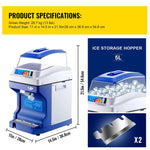 Amocart Commercial Ice Shaver Crusher 441LBS/H with 11LBS Hopper Electric Snow Cone Maker For Parties Events Snack Bar