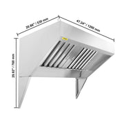 Bild in Galerie-Viewer laden, Amocart 4/5/6/7/8/9FT Commercial Exhaust 201 Stainless Steel Concession Hood Under Cabinet Range Hood Kitchen Vent Hood Sliver
