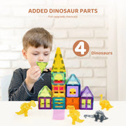 Charger l'image dans la visionneuse de galerie, Amocart 56PCS Magnetic Tiles Magnet Building Blocks with 4 Dinosaurs Construction Stacking Stem Educational Toys for Kids
