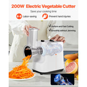 Charger l'image dans la visionneuse de galerie, Amocart Electric Cheese Grater Salad Maker 200W Salad Shooter Electric Vegetable Slicer Shredder Chopper for Fruits with 5 Att
