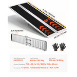 SucceBuy 12/24/36/48/60/72/84/96/120in Portable Door Threshold Ramp 800LBS Aluminum Folding Handicap Curbs Ramp for Wheelchair