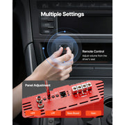 Bild in Galerie-Viewer laden, Amocart Monoblock Car Amplifier Class D Car Audio Amplifier with Remote Subwoofer Level Control Low Pass Filter and Bass Boost
