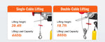 Amocart 200-800kg Electric Hoist with Wired/Wireless Remote Control Lifting Crane Cable Hoist Winch for Boat Garage Elevator