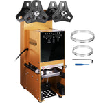 SucceBuy Fully Automatic Cup Sealing Machine 500-650 Cups/H for 180/190 mm Tall & 90/95 mm Cup Electric Tea Sealer for Milk Tea