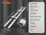 SucceBuy 2PCS Linear Guide Rails SBR12 SBR16 SBR20 800-2200mm & 4PCS UU Bearing Blocks Smooth Motion for DIY Mills CNC Parts