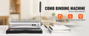 Bild in Galerie-Viewer laden, Amocart Binding Machine Comb Binding Machine 21Holes Binding 450 Sheets Book Binder Machine with 100 PCS 3/8'' Comb Binding Spines
