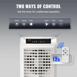 Amocart Evaporative Air Cooler Oscillating Swamp Cooler with Adjustable 3 Speeds and 12 H Timer Portable for Indoor Outdoor Use