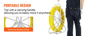 Load image into Gallery viewer, Amocart Fish Tape Fiberglass 425/492/600/656 ft Duct Rodder Fishtape Wire Puller Fishing Tools for Walls and Electrical Conduit

