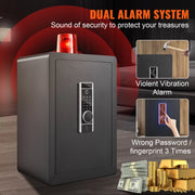 Bild in Galerie-Viewer laden, Amocart Electric Safe 2.2/1.8 Cubic Feet Fingerprint&amp;Digital Security Cabinet Safe W/ Fire-proof Bag for Cash Jewelry Documents
