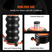 Bild in Galerie-Viewer laden, Amocart 6T Air Jack, 2-5 S Pneumatic Lifting Jack with Heightened Column &amp; Adjustable Handle Thick Rubber Pad Fit for Sedan SUV
