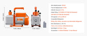 Charger l'image dans la visionneuse de galerie, Amocart Vacuum Pump &amp; Oil Bottle 3.5CFM/4CFM/5CFM 1-Stage or 6CFM 9CFM 2-Stage, R134a R22 R410a Systems Conditioner Maintenance
