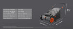 Amocart Tow Behind Lawn 21/26/44/50in Sweeper Large Capacity Heavy Duty Leaf Grass Collector with Adjustable Sweeping for Pick
