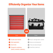 Charger l'image dans la visionneuse de galerie, Amocart 5-Drawer 8.6in Metal Tool Box Red/Black Portable Small Tool Chest with PP Feet Pads for Garage Workshop Tools Storage
