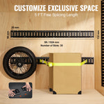 SucceBuy 4Pack 5ft E Track Tie-Down Rail Kit with D-Ring & Ratchet Straps Securing Accessories for Cargo Motorcycles Bikes