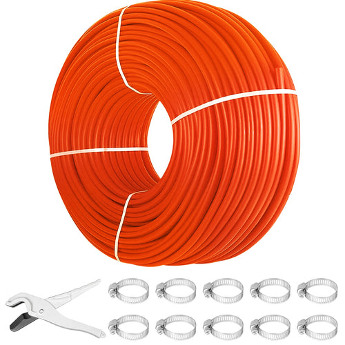 Amocart 1/2Inch x 1000ft Pex Tubing Oxygen Barrier O2 Red Radiant Floor Pipe Heating Systems-Pex Hot And Cold Water Pipe