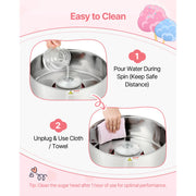 Charger l'image dans la visionneuse de galerie, Amocart Cotton Candy Machine Commercial 1000W Electric Candy Floss Maker Easy Use with 15 inch Stainless Steel Bowl
