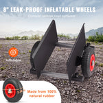 SucceBuy 600 lbs Panel Slab Dolly Terrain Moving Cart with Pneumatic Wheels Adjustable Clamp for Drywall Sheet Material Handling