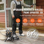 Amocart 750W 950W Airless Paint Sprayer 3000PSI High Efficiency Electric Airless Sprayer Handheld Paint Sprayers Home Interior