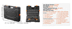 Amocart Mechanics Tool Set and Socket Set Deep and Standard Sockets 145/205 Pcs SAE and Metric Mechanic Tool Kit with Bits