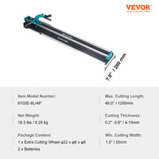 Load image into Gallery viewer, SucceBuy Manual Tile Cutter Porcelain Ceramic Tile Cutter with Tungsten Carbide Cutting Wheel Infrared Positioning Anti-Skid
