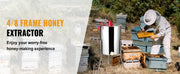Charger l'image dans la visionneuse de galerie, Amocart Honey Extractor 4/8 2/4 Frame Electric Stainless Steel Honeycomb Spinner Crank Honey Centrifuge Beekeeping Equipment
