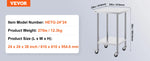 Amocart Stainless Steel Work Table 500 LBS Load Capacity w/4 Wheels 3 Adjustable Height Levels Heavy Duty Food Prep Worktable