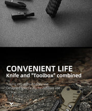 Load image into Gallery viewer, LETGOS Pocket Folding Knife, 22 in 1,Survival Gear EDC Rescue Tool with nylon sheath, Emergency, Camping, Hunting, Gift for dad
