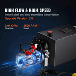 Amocart Hydraulic Pump 15Quart Hydraulic Power Unit Double Acting Dump Trailer Pump 3200 PSI Max Relief Pressure Hydraulic Pump