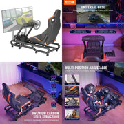 Charger l'image dans la visionneuse de galerie, Amocart Racing Wheel Stand for G923 G920 G29 for Thrustmaster T248P Heavy Duty Steel Driving Simulator Cockpit
