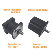 Load image into Gallery viewer, DC48V BLDC Nema34 86mm 350W-800W Brushless Motor Gearbox Kit 220VAC/310VDC Worm Gear Gearbox 3000RPM
