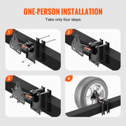 Bild in Galerie-Viewer laden, Amocart 160 lbs Spare Tire Carrier with Mounting Screws Bracket Lugs On Bolt Patterns Tire Mount Wheel Holder for Trailers RV
