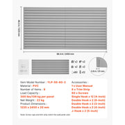 Bild in Galerie-Viewer laden, Amocart 8x4ft White/Grey Slat Wall Paneling PVC Garage Slatwall with Accessories Adjustable Tool Storage Panel Fits for Display

