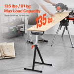 SucceBuy Roller Stand 135lbs/250lbs LBC Adjustable Height with 11.5in Polished Steel Roller Head Woodworking Extension Support