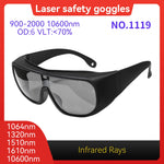 CE EN207 OD6+ 190-540nm Laser Eye Protection Anti-Scratch PC Laser Eyewear for Engraving Marking Industrial Laser Safety Goggle