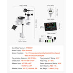 Amocart 7-in-1 Wi-Fi Weather Station 7.5-in Display with APP & Pool Thermometer, Weather Forecast, Wind Speed, Pool Temperature