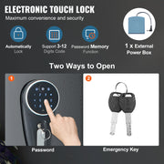 Charger l'image dans la visionneuse de galerie, SucceBuy 3-8 Rifles Gun Safe w/ Digital Keypad &amp; Lock Gun Storage Cabinet with Removable Storage Shelf for Home Long Gun Pistols
