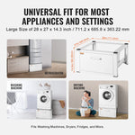 SucceBuy Laundry Pedestal Washer And Dryer Base Stand Platform Heavy Duty Multi-Functional Base with Drawer & Rich Accessories