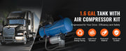 Charger l'image dans la visionneuse de galerie, Amocart 12V Air Compressor with Tank 3/6L Train Horn Air Compressor 120psi Air Compressor System for Train Horn/Inflating Tire
