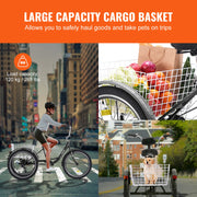 Bild in Galerie-Viewer laden, Amocart 20inch 7 Speed Adult Tricycles Bike Adult Trikes 3-Wheeled Bicycles Carbon Steel Cruiser Bike with Basket
